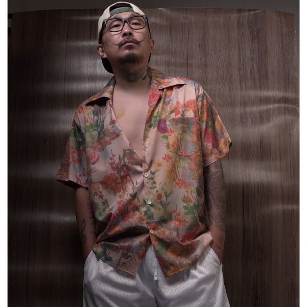 復古油畫古巴領襯衫  Vintage Art Print Cuban Collar Shirt