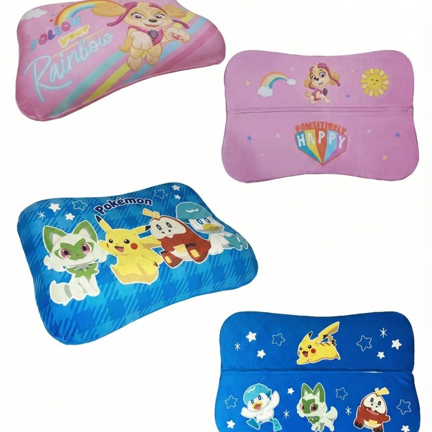 YOLI 日本代購 Morishita 兒童卡通記憶海綿枕 3D立體形狀 汪汪隊/寶可夢 日本直送