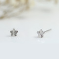 585K金｜雕刻星星耳環(小) V525A-V525A-1_3