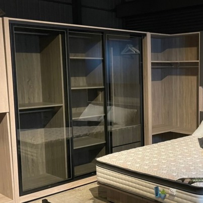 ｜詢問度TOP 全強化玻璃鋁框衣櫃 可客製｜