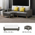 ｜小戶貓抓皮L型沙發 灰｜_1