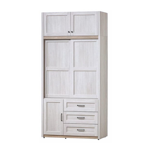 ｜南法鄉村4X8推門衣櫃｜