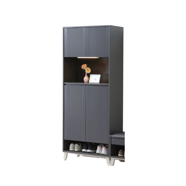 ｜歐力黑色立鞋櫃｜