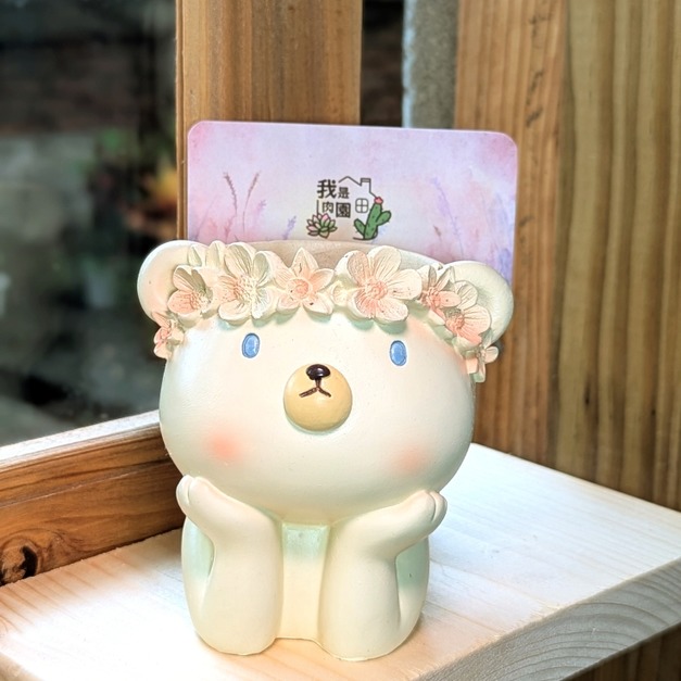 多肉盆器-花圈貓