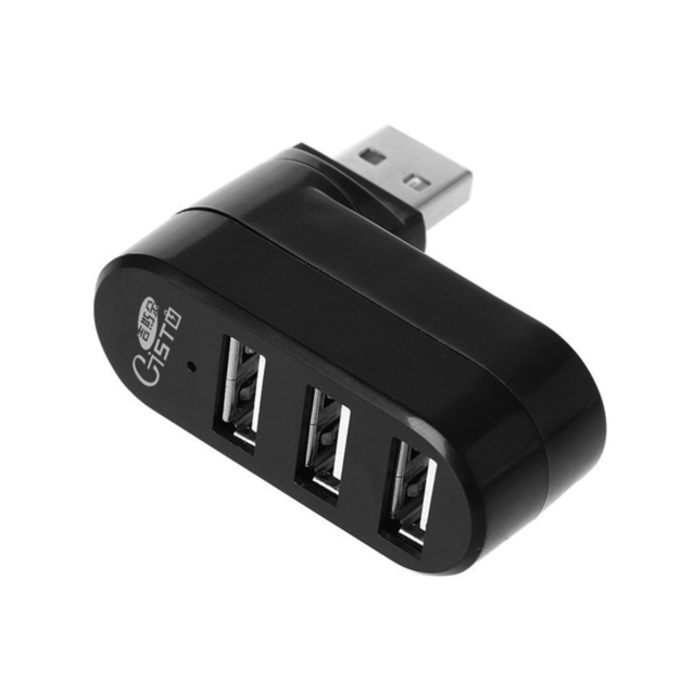 USB HUB 2.0 三孔擴展器 高速旋轉充電 多設備同時使用