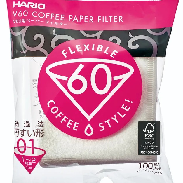 Hario V60 純白濾紙 110 張 (適用 V 形濾杯)