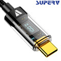 SuperV RT100 100W Type-C to C 數顯快速充電線(120cm)_2
