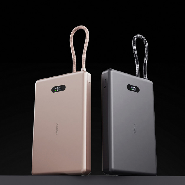 idmix 自帶USB-C線 磁吸無線充行動電源Q10L