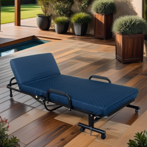 《Simple Life》一把手省力收納折疊床(Size 78x178cm)透氣網眼布