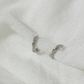 簡約鑲鑽耳扣式耳環