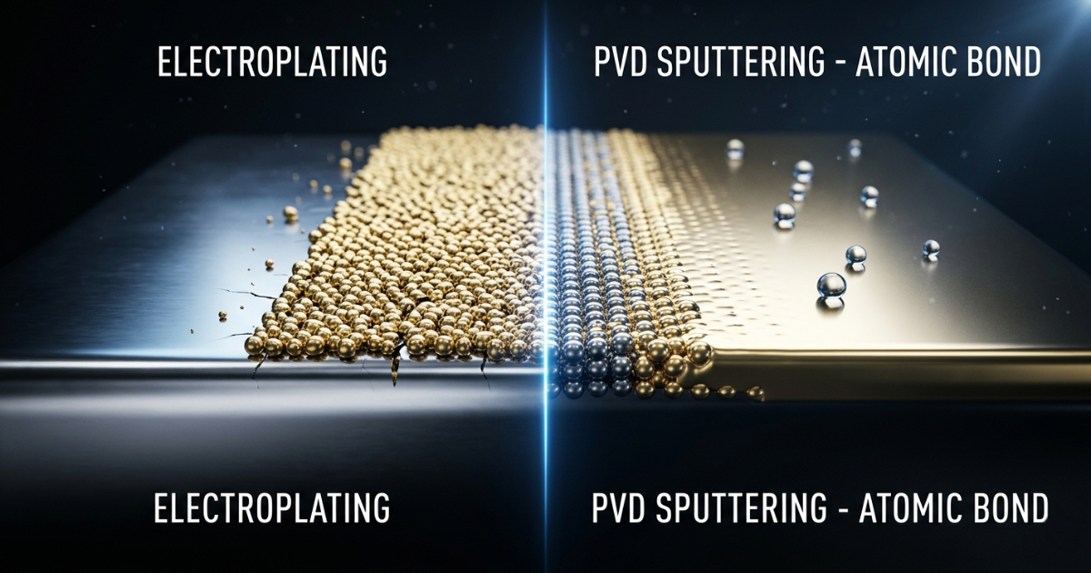 PVD 真空濺鍍 vs. 水鍍電鍍：飾品鍍層工藝的深度解析