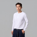 舒適版長袖亨利衫-純白_2