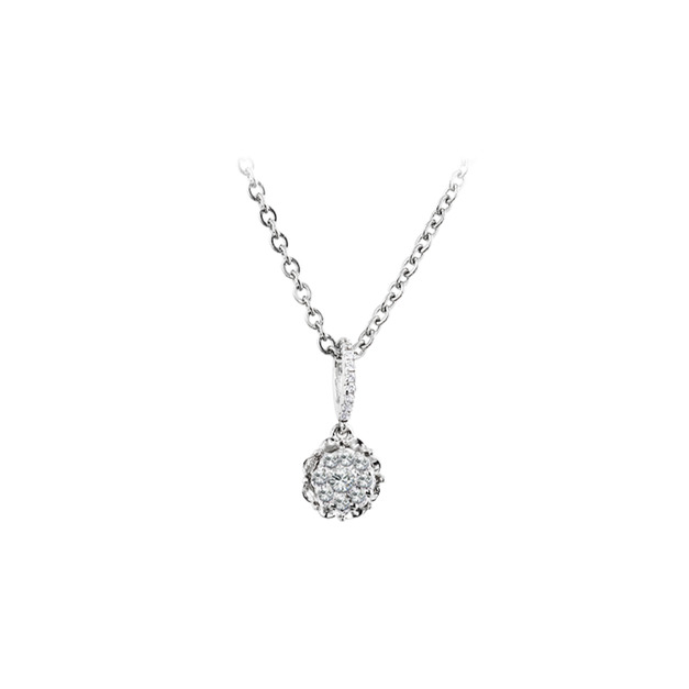 925純銀｜甜蜜捧花鋯石項鍊 ZP112