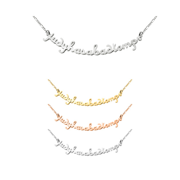 925純銀｜時尚名媛愛用款．中/英文字姓名項鍊訂做 SLMn501A-SLMn501A-1