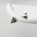 925純銀｜幾何三角貝殼石耳環 e90207A_1