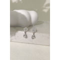 925純銀｜甜美水滴耳飾(白) Z13502HP