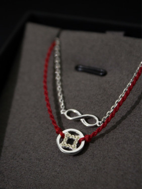 925純銀｜源源正財紅線手鍊 HL0259B02