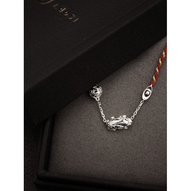 925純銀｜招財貔貅紅線手鍊 HL0273B01