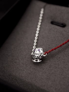 925純銀｜智慧之鴞紅線手鍊 HL0269-1B01