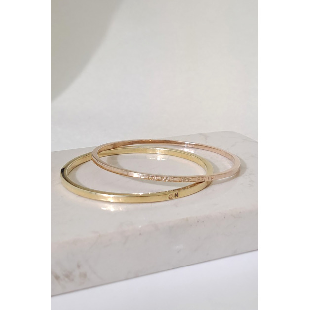 手作｜極簡單圈純銀手環