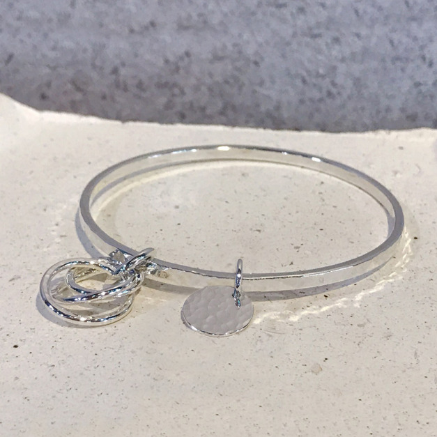 手作｜波紋圈圈質感純銀手環