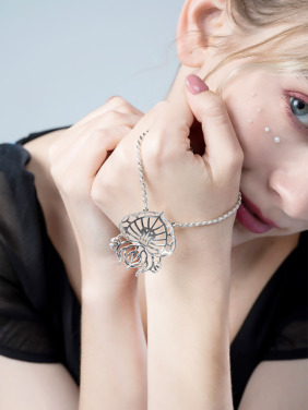 925純銀｜守護著你十二星座蘭花項鍊(特大款) SLOn22