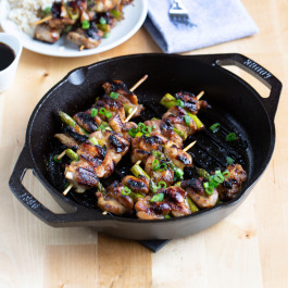 美國製雙耳圓形鑄鐵橫紋煎烤鍋-27cm