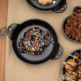 美國製圓形耐鏽鑄鐵煎烤盤-410ml