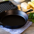 美國製圓形鑄鐵平底煎鍋/烤盤-32cm_1