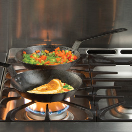 美國製高碳鋼長柄平底煎鍋-20cm