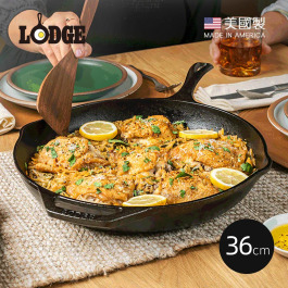 主廚系列 美國製單柄鑄鐵煎鍋-36cm