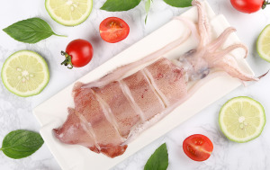 A級手釣船凍切圈透抽