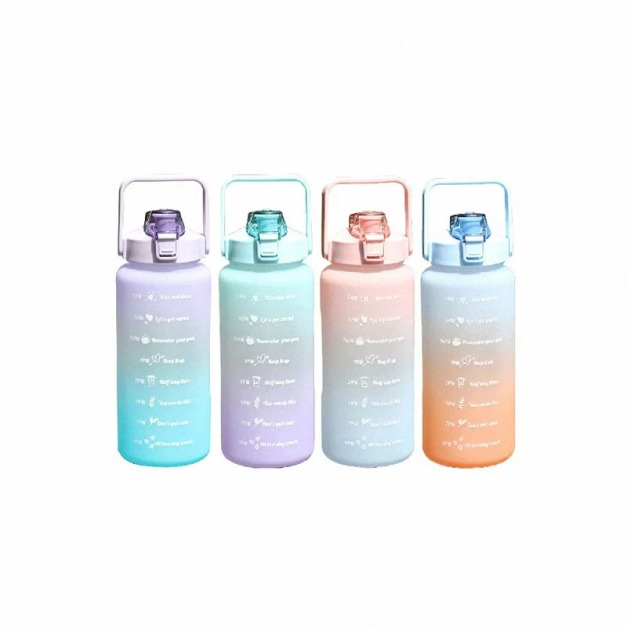 馬卡龍漸層大容量水壺2000ml