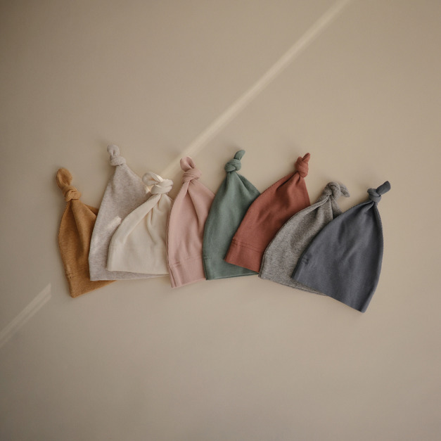 Mushie Ribbed Baby Beanie 嬰兒小圓帽
