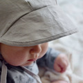 Bla blo Brim linen 亞麻寶寶綁帶帽（有帽簷）_4
