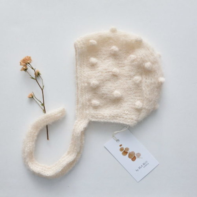 Bla blo Silky bobble cap 澎澎綁帶帽