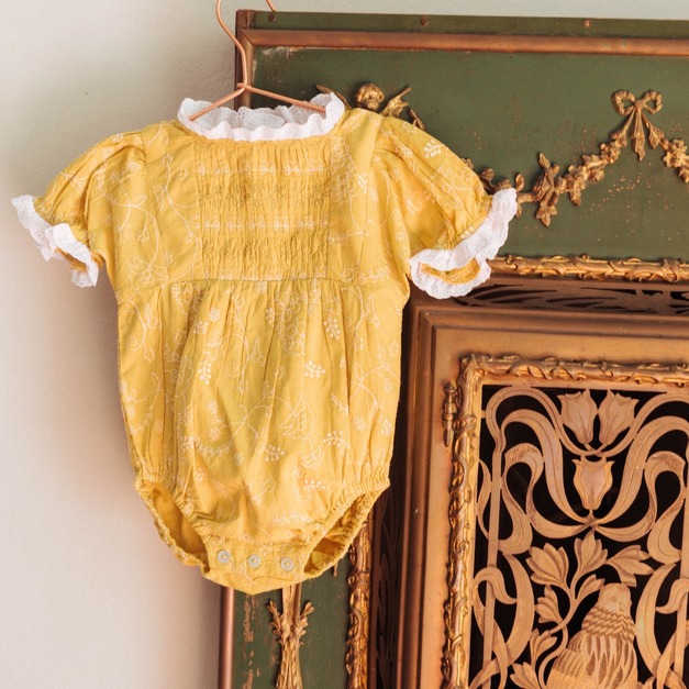 LALi SKYE ROMPER, MISTED YELLOW EMBROIDERY 連身服