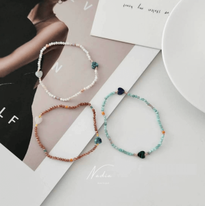 正韓 手工原石彈力繩手鍊