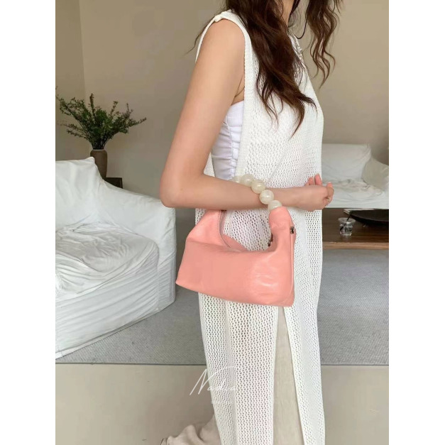 韓國真皮珍珠手提包