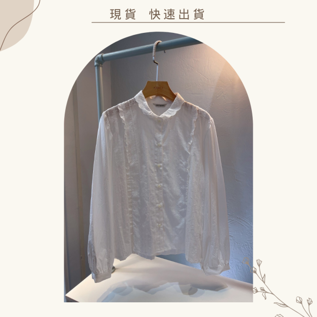 韓國高質感挺版緹花襯衫