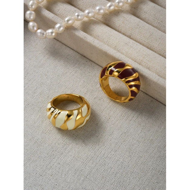 飾品♡M04超好看不規則花紋造型戒指