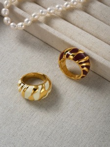 飾品♡M04超好看不規則花紋造型戒指