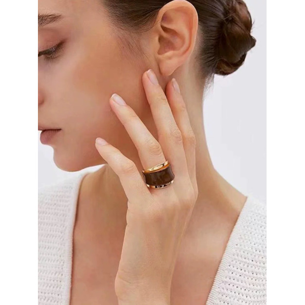 飾品♡M05自留款推薦巧克力雙層造型戒指