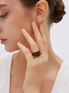 飾品♡M05自留款推薦巧克力雙層造型戒指