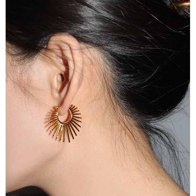 飾品♡M14歐美造型太陽耳環