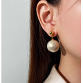 飾品♡M19爆款香檳金珍珠耳環_7