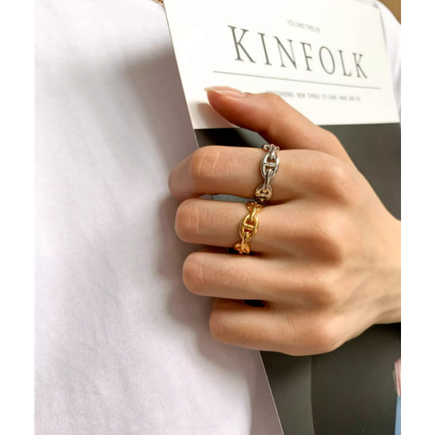 飾品♡M11經典豬鼻子開口戒指