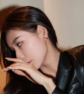 飾品♡M18水鑽雙層造型耳環