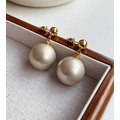 飾品♡M19爆款香檳金珍珠耳環_4