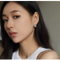 飾品♡M16極簡法式牛角麵包耳環_4